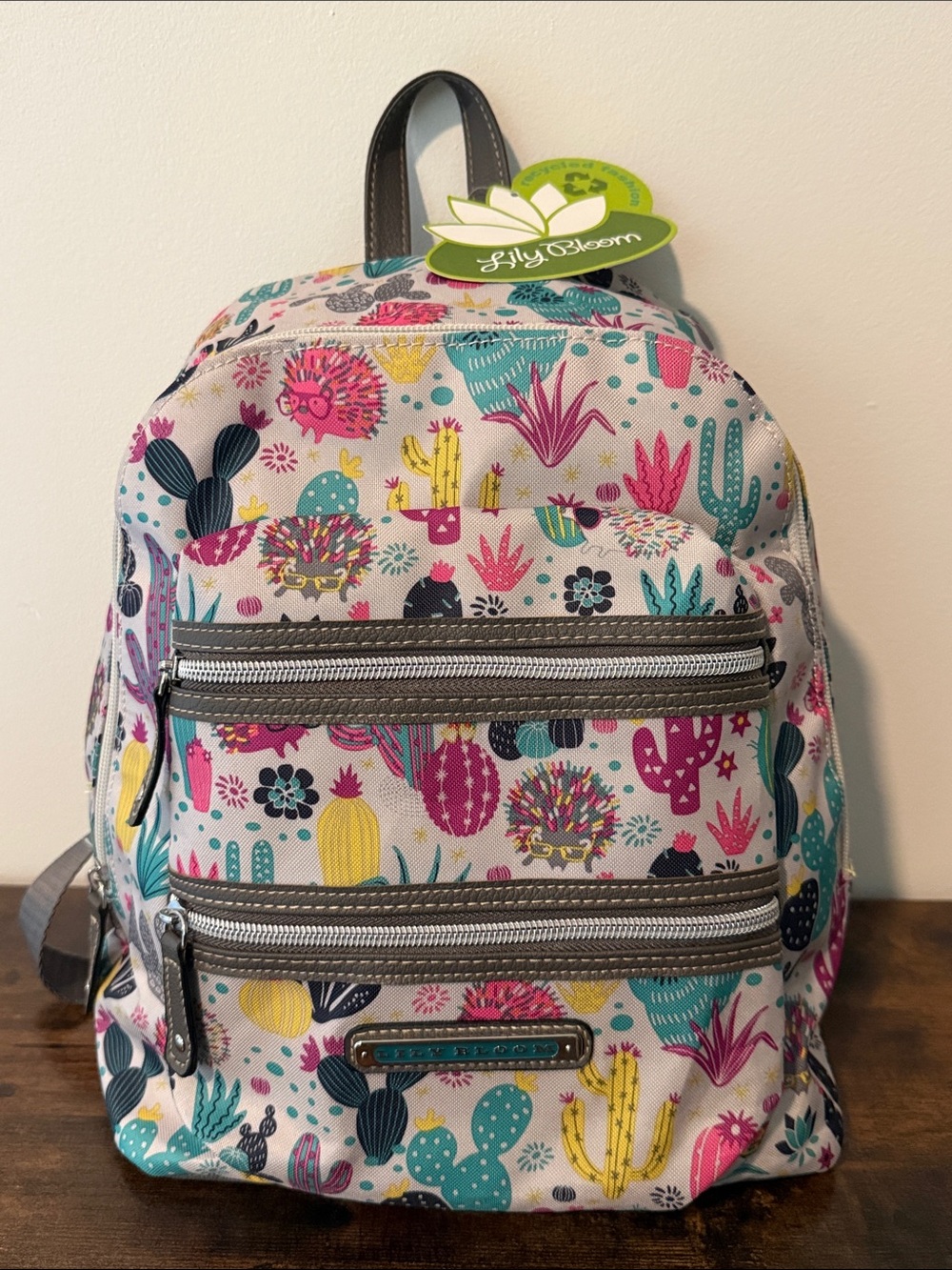 Lily Bloom Cactus Critter Print Colorful Hedgehog Mini Backpack New NWT
